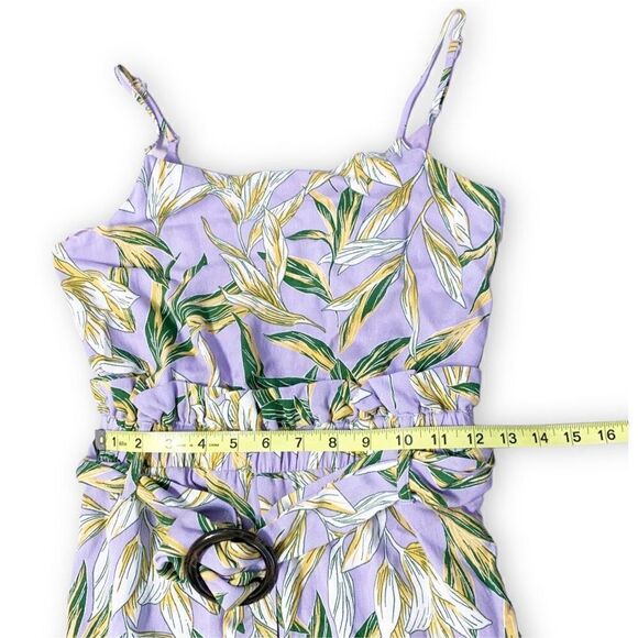 J.O.A. Just One Answer Raya Lavender Floral Midi Belted Dress Women’s Sz X-Small - Picture 9 of 15